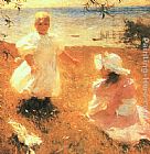 Frank Weston Benson Canvas Paintings - The Sisters